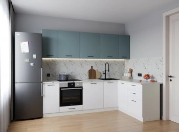 Кухонный гарнитур угловой Ниагара МДФ/ЛДСП 2600*1600 мм (Санвут) в Урае - uraj.mebel-e96.ru