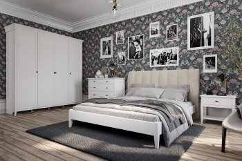 Спальный гарнитур Никеа модульный белый (БМ) в Урае - uraj.mebel-e96.ru