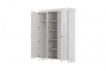 Шкаф распашной 1600 мм ШР-3 Никеа белый (БМ) в Урае - uraj.mebel-e96.ru