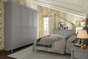 Спальный гарнитур Никеа модульный антрацит (БМ) в Урае - uraj.mebel-e96.ru