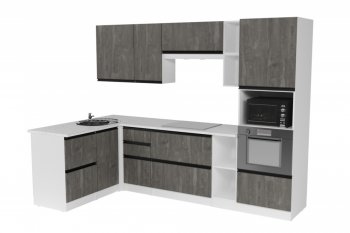 Кухонный гарнитур Ноктюрн мега прайм 1500х2700 мм (Герда) в Урае - uraj.mebel-e96.ru