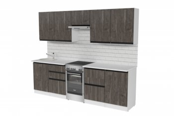 Кухонный гарнитур Ноктюрн мега 2500 мм (Герда) в Урае - uraj.mebel-e96.ru