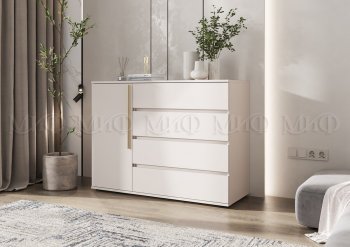 Комод 1 дверь 4 ящика (1200) Норд, кашемир (Миф) в Урае - uraj.mebel-e96.ru