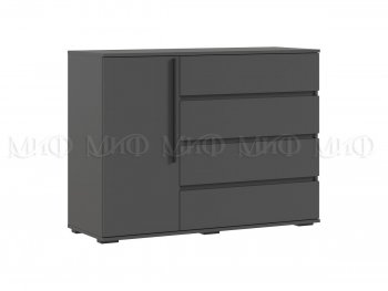 Комод 1 дверь 4 ящика (1200) Норд, графит (Миф) в Урае - uraj.mebel-e96.ru