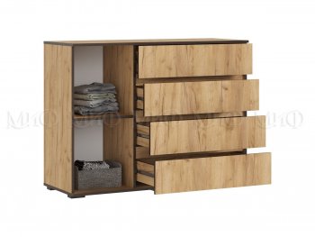 Комод 1 дверь 4 ящика (1200) Норд, дуб крафт (Миф) в Урае - uraj.mebel-e96.ru