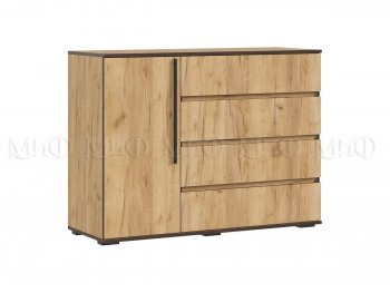 Комод 1 дверь 4 ящика (1200) Норд, дуб крафт (Миф) в Урае - uraj.mebel-e96.ru