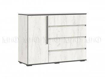 Комод 1 дверь 4 ящика (1200) Норд, крафт белый (Миф) в Урае - uraj.mebel-e96.ru