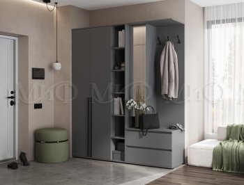Прихожая Норд модульная графит (Миф) в Урае - uraj.mebel-e96.ru