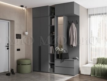 Прихожая Норд модульная графит (Миф) в Урае - uraj.mebel-e96.ru