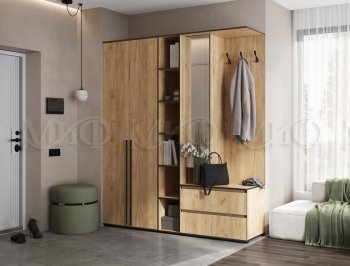 Прихожая Норд модульная крафт золотой (Миф) в Урае - uraj.mebel-e96.ru