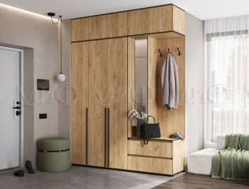 Прихожая Норд модульная крафт золотой (Миф) в Урае - uraj.mebel-e96.ru