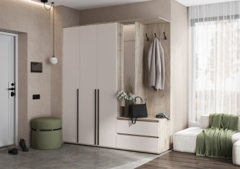 Прихожая Норд+Шкаф 1200, крафт серый/кашемир (Миф) в Урае - uraj.mebel-e96.ru