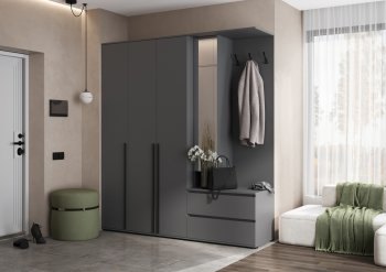 Прихожая Норд+Шкаф 1200, графит (Миф) в Урае - uraj.mebel-e96.ru