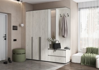 Прихожая Норд+Шкаф 1200, крафт белый (Миф) в Урае - uraj.mebel-e96.ru