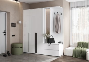 Прихожая Норд+Шкаф 1200, белый (Миф) в Урае - uraj.mebel-e96.ru