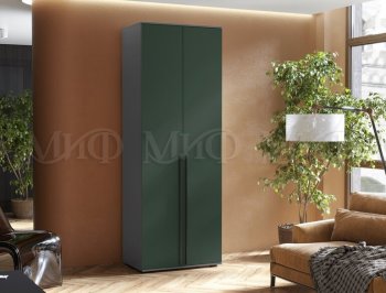 Шкаф 800 мм 2-х ств. Норд графит/изумруд (Миф) в Урае - uraj.mebel-e96.ru