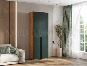 Шкаф 800 мм 2-х ств. Норд крафт/изумруд (Миф) в Урае - uraj.mebel-e96.ru