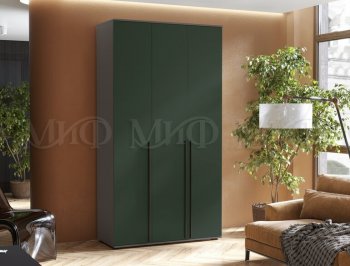 Шкаф 1200 мм 3-х ств. Норд графит/изумруд (Миф) в Урае - uraj.mebel-e96.ru