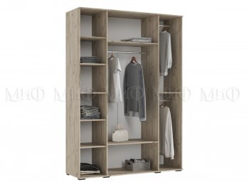 Шкаф 1600 мм 4-х створчатый Норд крафт серый/кашемир (Миф) в Урае - uraj.mebel-e96.ru