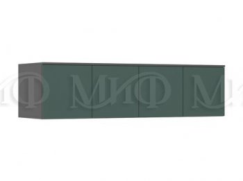 Шкаф 1600 мм 4-х створчатый Норд с антресолью, графит/изумруд (Миф) в Урае - uraj.mebel-e96.ru