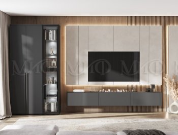 Стенка Норд графит (Миф) в Урае - uraj.mebel-e96.ru