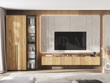 Стенка Норд дуб крафт (Миф) в Урае - uraj.mebel-e96.ru