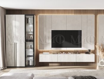 Стенка Норд крафт белый (Миф) в Урае - uraj.mebel-e96.ru
