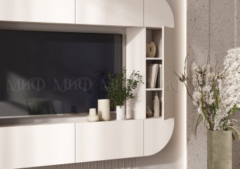 Стенка Норд (Зона ТВ), кашемир (Миф) в Урае - uraj.mebel-e96.ru