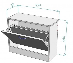 Обувница W1 (ДМ) в Урае - uraj.mebel-e96.ru