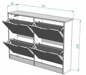 Обувница W12 (ДВ) в Урае - uraj.mebel-e96.ru