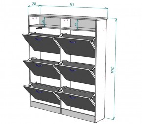 Обувница W17 (ДМ) в Урае - uraj.mebel-e96.ru