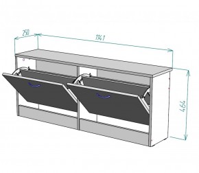 Обувница W19 (ДМ) в Урае - uraj.mebel-e96.ru