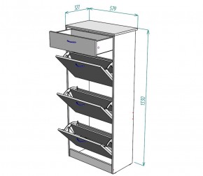 Обувница W23 (Белый) в Урае - uraj.mebel-e96.ru