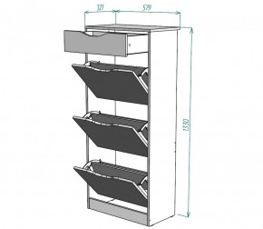 Обувница W24 (ДМ) в Урае - uraj.mebel-e96.ru