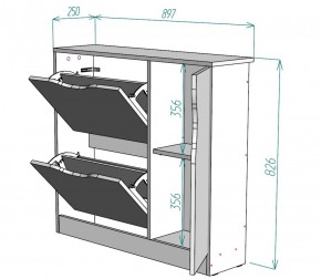 Обувница W32 (ДСС-Белый) в Урае - uraj.mebel-e96.ru