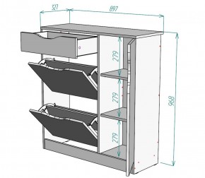 Обувница W36 (Белый) в Урае - uraj.mebel-e96.ru