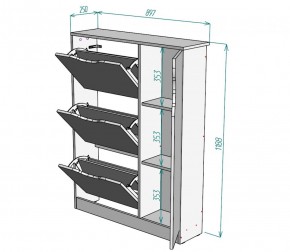 Обувница W40 (ДСС-Белый) в Урае - uraj.mebel-e96.ru