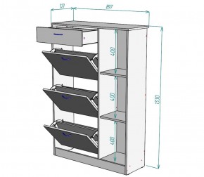 Обувница W41 (Белый) в Урае - uraj.mebel-e96.ru