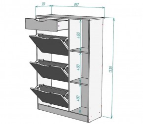 Обувница W42 (Белый) в Урае - uraj.mebel-e96.ru