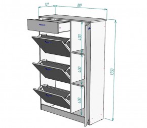 Обувница W43 (Белый) в Урае - uraj.mebel-e96.ru