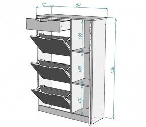 Обувница W44 (Белый) в Урае - uraj.mebel-e96.ru