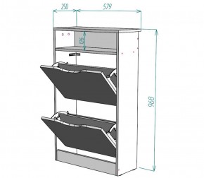 Обувница W6 (ДМ) в Урае - uraj.mebel-e96.ru