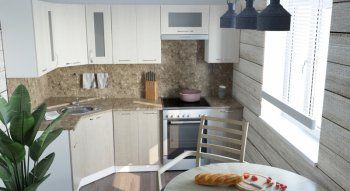 Кухонный гарнитур Ольга оптима 1 1300х2500 мм (Герда) в Урае - uraj.mebel-e96.ru