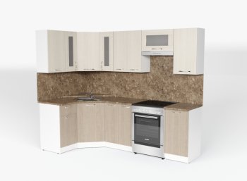 Кухонный гарнитур Ольга оптима 1 1300х2500 мм (Герда) в Урае - uraj.mebel-e96.ru