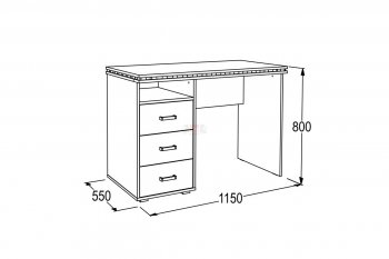Письменный стол Ольга-13 в Урае - uraj.mebel-e96.ru