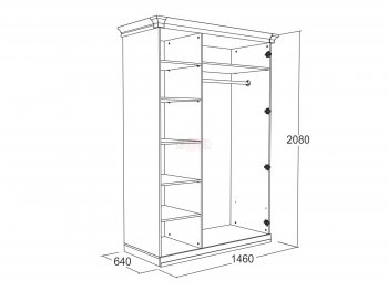 Шкаф 1500 мм Ольга-18 в Урае - uraj.mebel-e96.ru