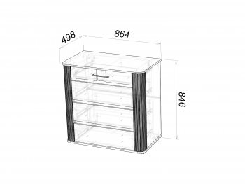 Комод Ольга-2 в Урае - uraj.mebel-e96.ru