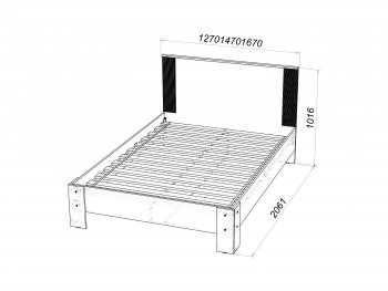 Кровать двуспальная Ольга-2 в Урае - uraj.mebel-e96.ru