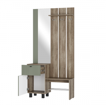 Прихожая Олива эвкалипт софт, модульная (БТС) в Урае - uraj.mebel-e96.ru