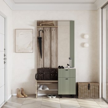 Прихожая Олива ПР-04 эвкалипт софт (БТС) в Урае - uraj.mebel-e96.ru